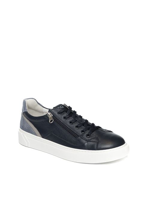 Blue leather sneaker NERO GIARDINI | 400241DOLLARINO-BLU